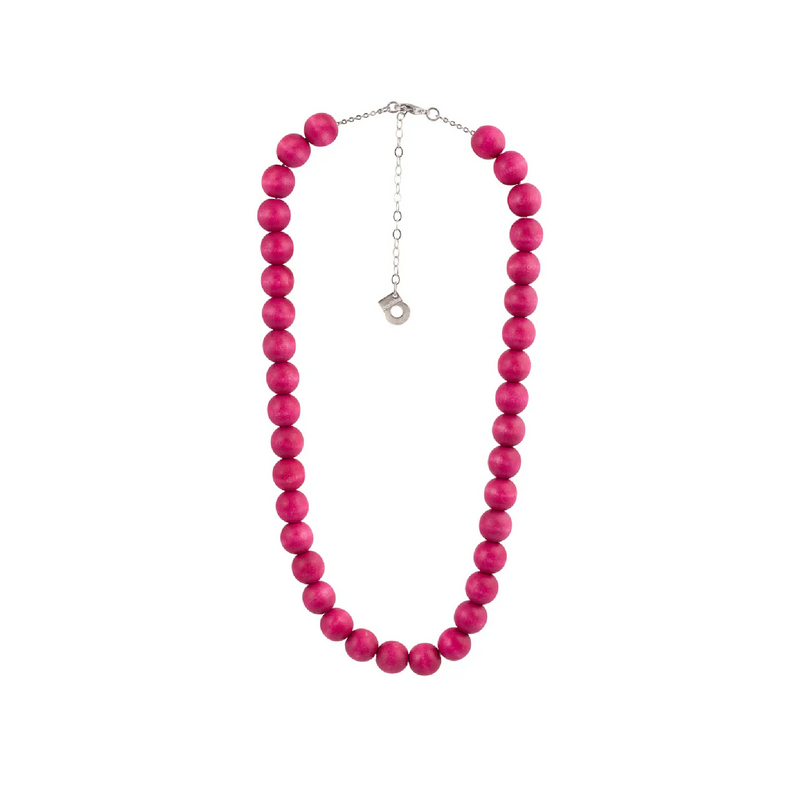 Aito Holzperlenkette Fuchsia