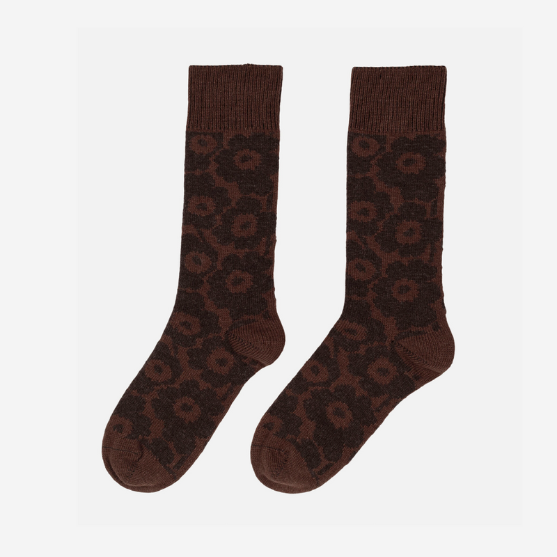 Oras Unikko Wollsocken Braun/Schwarz