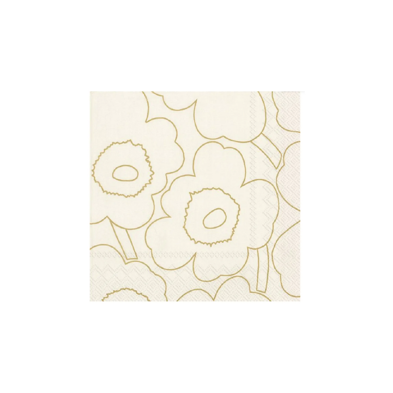 Piirto Unikko Papierservietten Gold 25x25cm