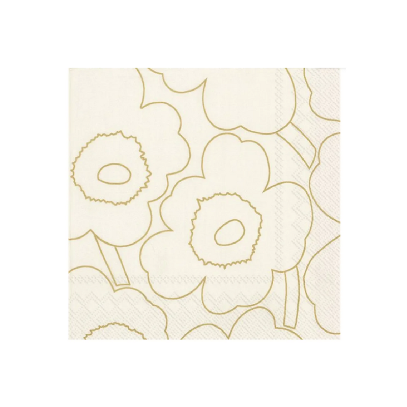 Piirto Unikko Papierservietten 33x33cm Gold